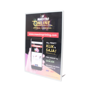 LED Display A4 komplit (Print + Adaptor + Penyangga)